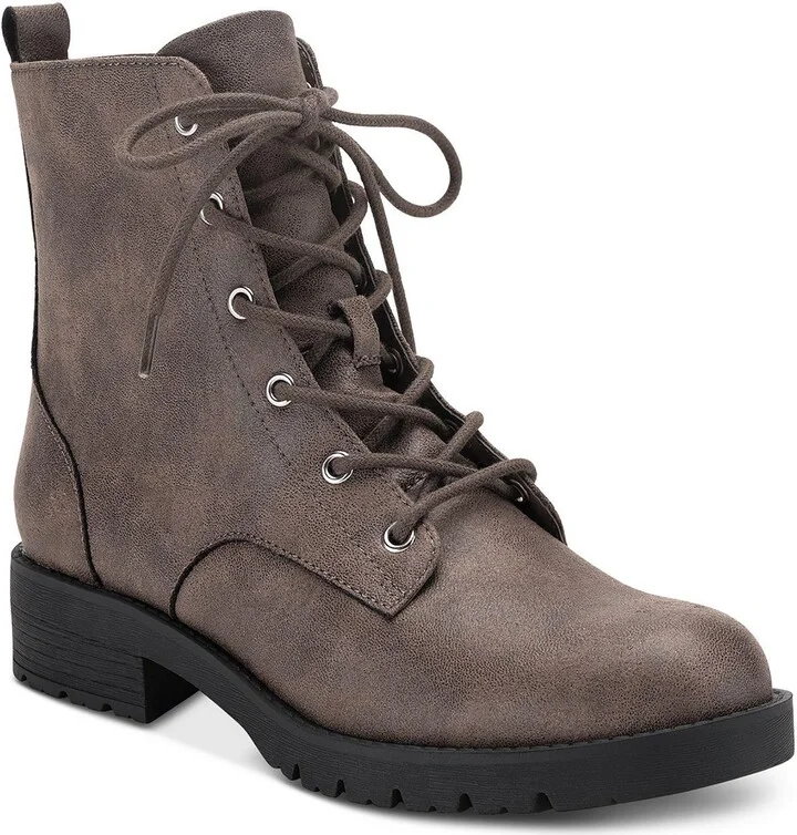 Frankiee Womens Lace-up Zipper Ankle Boots