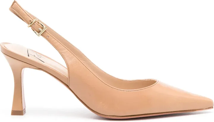 Frans leather slingback pumps