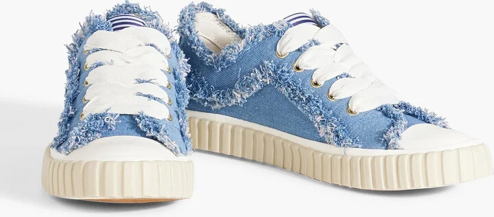 Frayed denim sneakers - Image 2