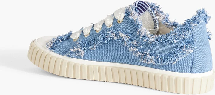 Frayed denim sneakers - Image 3