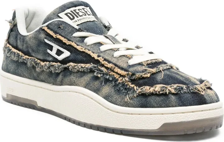 Frayed Denim Sneakers - Image 2