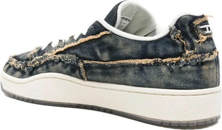 Frayed Denim Sneakers - Image 3