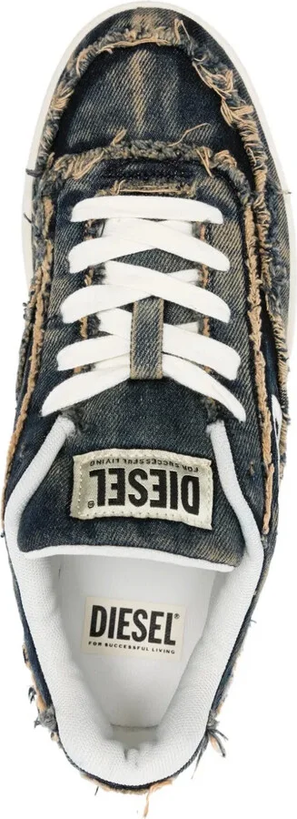 Frayed Denim Sneakers - Image 4