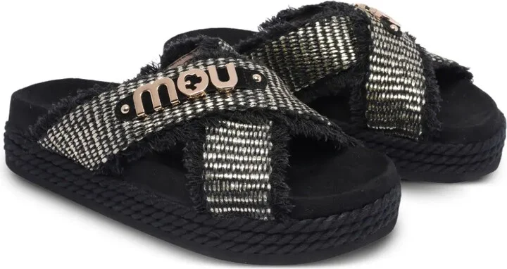 Frayed-Strap Platform Sandals - Image 2
