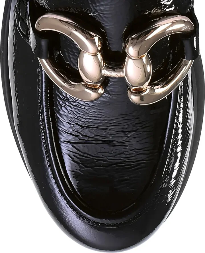 Fred patent oversized-buckle loafers - Image 5