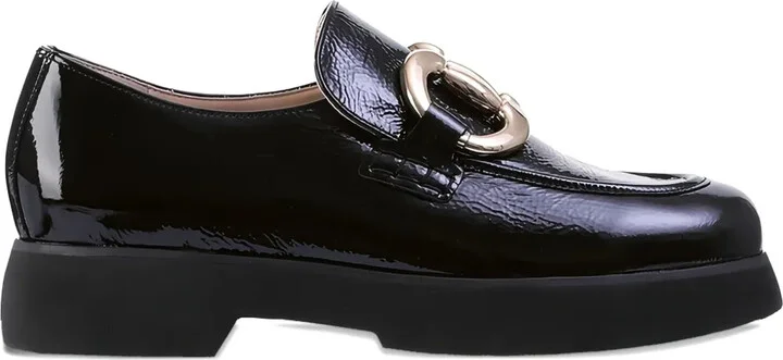 Fred patent oversized-buckle loafers