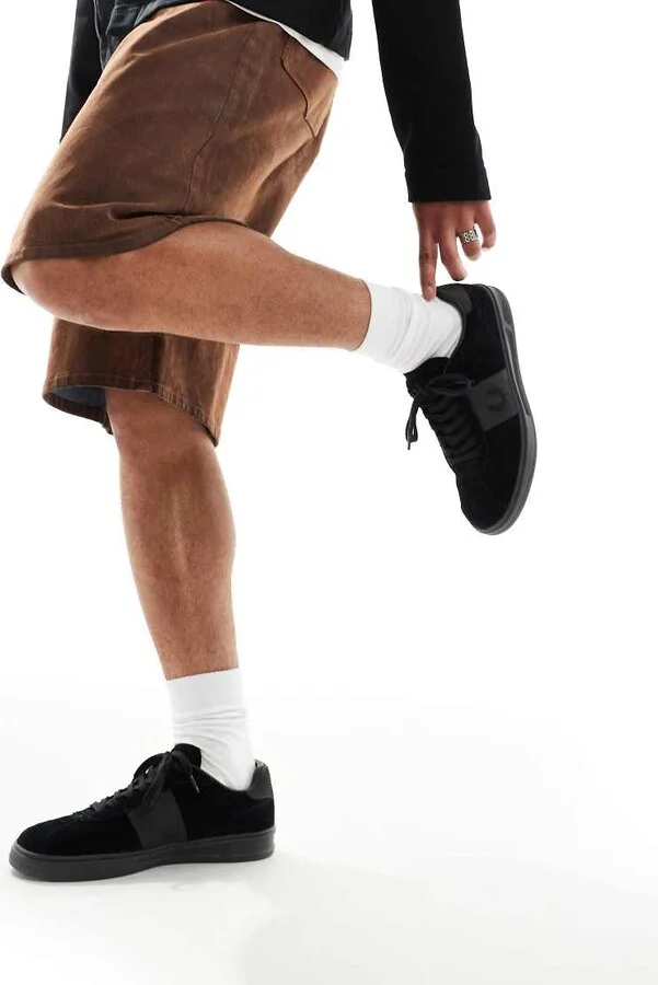 Fred Perry B4 suede sneakers in black