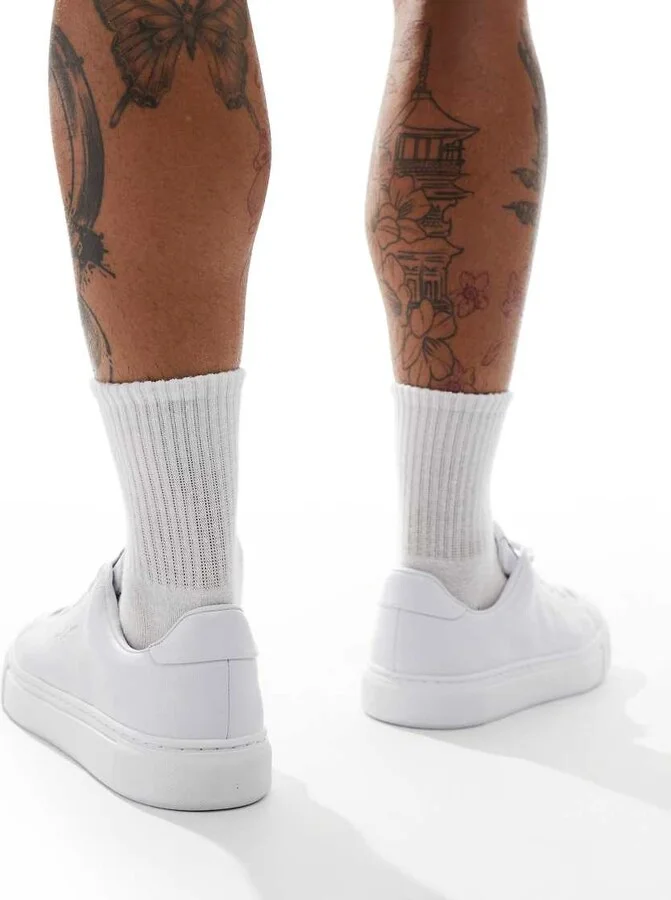 Fred Perry B71 leather sneakers in white - Image 3