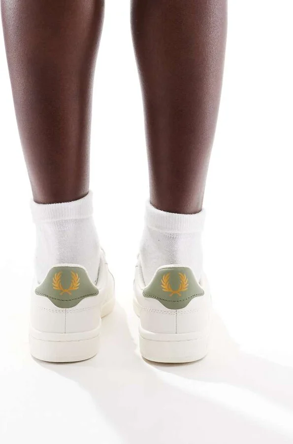 Fred Perry B721 leather trainer in white - Image 3