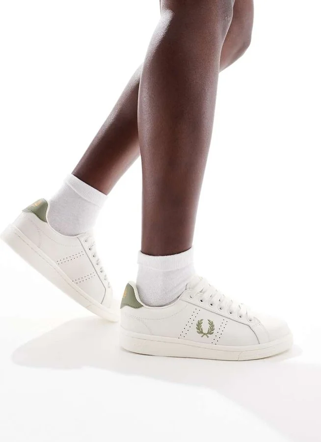 Fred Perry B721 leather trainer in white