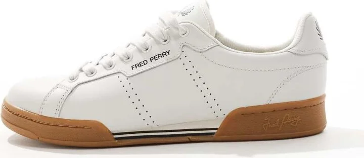 Fred Perry B722 leather sneakers in white - Image 2