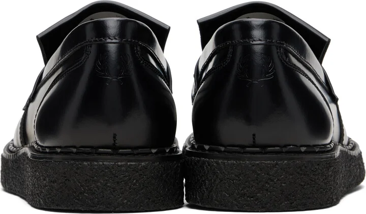 Fred Perry Black George Cox Edition Leather Tassel Loafers - Image 2