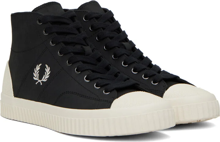 Fred Perry Black Mid Hughes Sneakers - Image 4