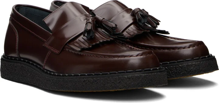 Fred Perry Burgundy George Cox Edition Tassel Loafers - Image 4