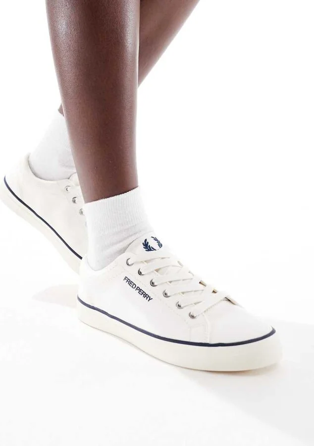 Fred Perry canvas sneakers in white