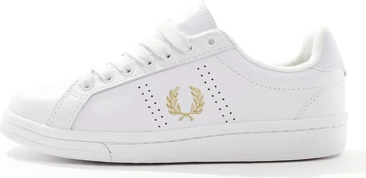 Fred Perry leather sneakers in white - Image 2