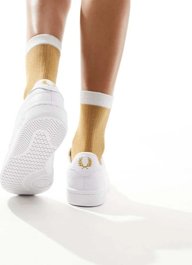 Fred Perry leather sneakers in white - Image 3