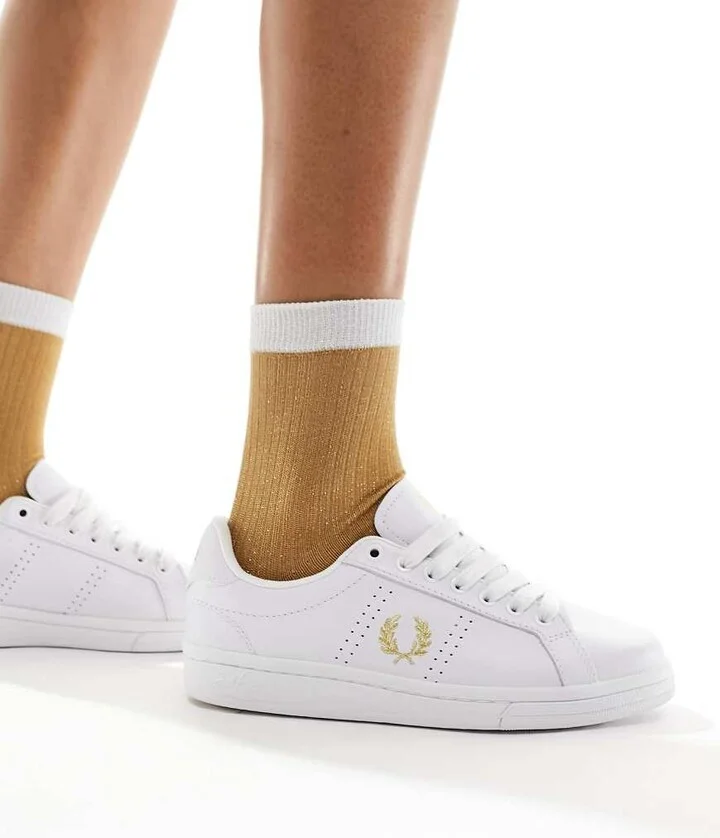 Fred Perry leather sneakers in white