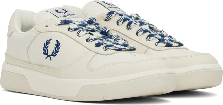 Fred Perry Off-White & Navy B300 Sneakers - Image 4