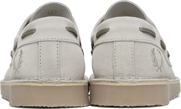 Fred Perry Taupe Meaden Suede Boat Shoes - Image 2