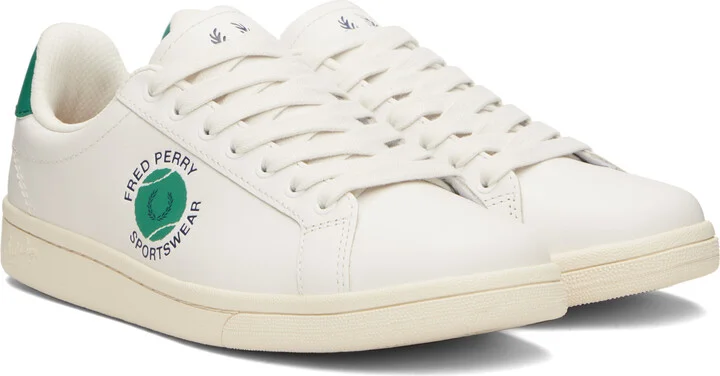 Fred Perry White B721 Leather Tennis Sneakers - Image 4