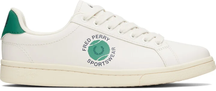 Fred Perry White B721 Leather Tennis Sneakers