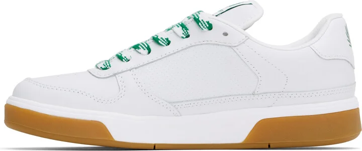 Fred Perry White & Green B300 Sneakers - Image 3