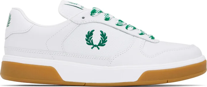 Fred Perry White & Green B300 Sneakers