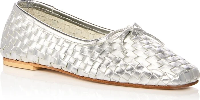 Silver Closed Woven Calf