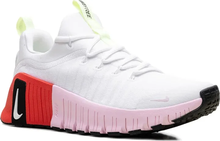 Free Metcon 6 WMNS "White Barely Volt Bright Crimson Pink Foam" sneakers - Image 2