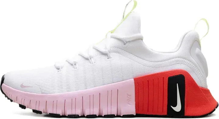 Free Metcon 6 WMNS "White Barely Volt Bright Crimson Pink Foam" sneakers - Image 5