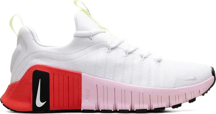 Free Metcon 6 WMNS "White Barely Volt Bright Crimson Pink Foam" sneakers