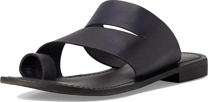 Free People Abilene Top Loop Sandal Women's Shoes Washed Black : EU 37 (US Women's 7) M, Leather - Image 5