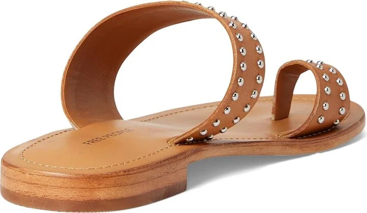 Free People Amelie Tiny Stud Sandals Women's Dress Sandals Cognac : EU 36.5 (US Women's 6.5) M, Leather - Image 4