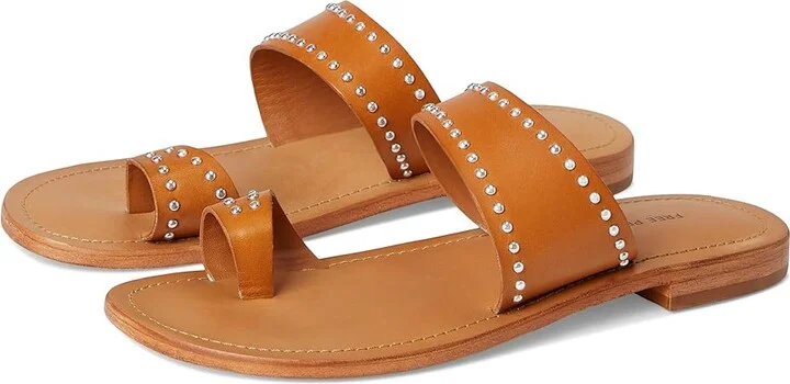 Free People Amelie Tiny Stud Sandals Women's Dress Sandals Cognac : EU 36.5 (US Women's 6.5) M, Leather