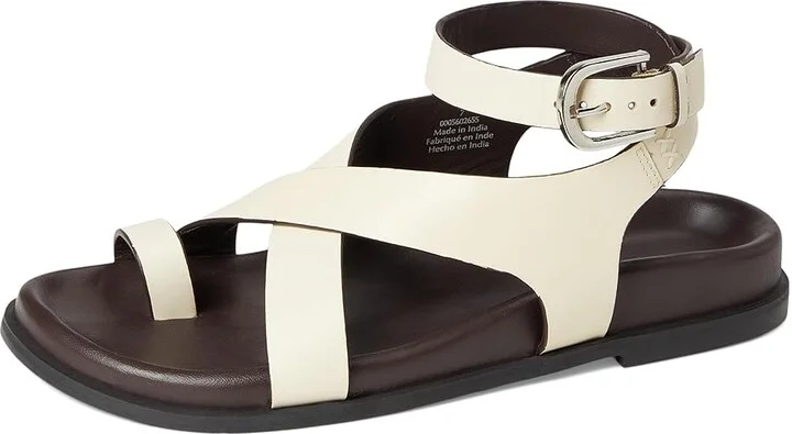 Free People Anya Criss-cross Footbed Sandals Women's Dress Sandals Ecru : EU 36 (US Women's 6) M, Suede - Image 5