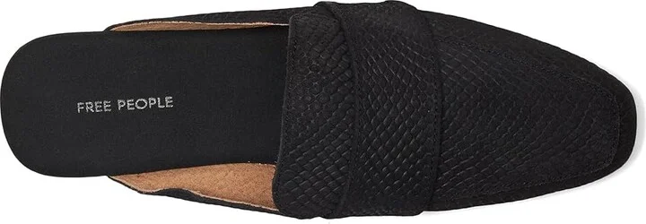 Free People At Ease Embossed Loafer Women's Shoes Black Suede : EU 36.5 (US Women's 6.5) M, Leather - Image 2