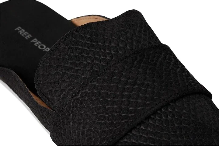 Free People At Ease Embossed Loafer Women's Shoes Black Suede : EU 36.5 (US Women's 6.5) M, Leather - Image 7