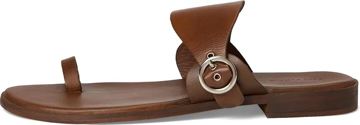 Free People Barcelona Slip On Sandal Women's Wedge Shoes Luggage Leather : EU 41 (US Women's 11) M - Image 6