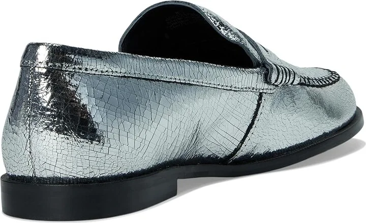 Free People Blanket Stitch Loafers Women's Shoes Pale Pewter Leather : EU 39 (US Women's 9) M, Leather/Rubber - Image 4