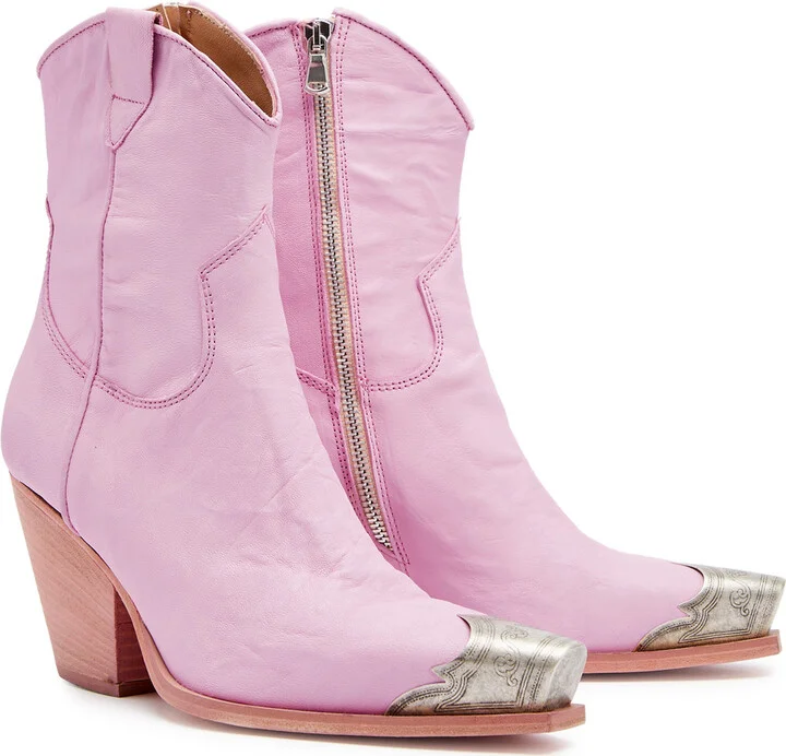 Free People Brayden Leather Cowboy Boots - Image 2