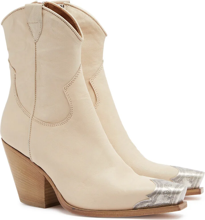 Free People Brayden Leather Cowboy Boots - Image 10