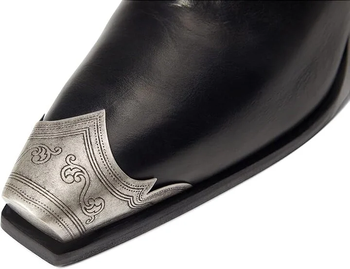 Free People Brayden Western Boots Women's Shoes Black : EU 37 (US Women's 7) M, Leather - Image 6
