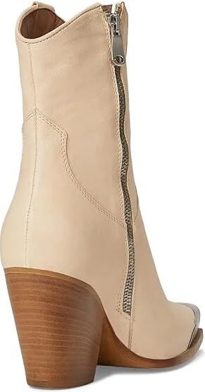 Free People Brayden Western Boots Women's Shoes Peach : EU 36 (US Women's 6) M, Leather - Image 4