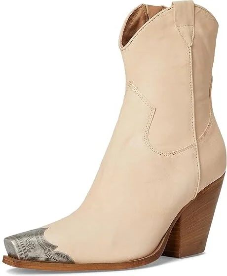 Free People Brayden Western Boots Women's Shoes Peach : EU 36 (US Women's 6) M, Leather - Image 5