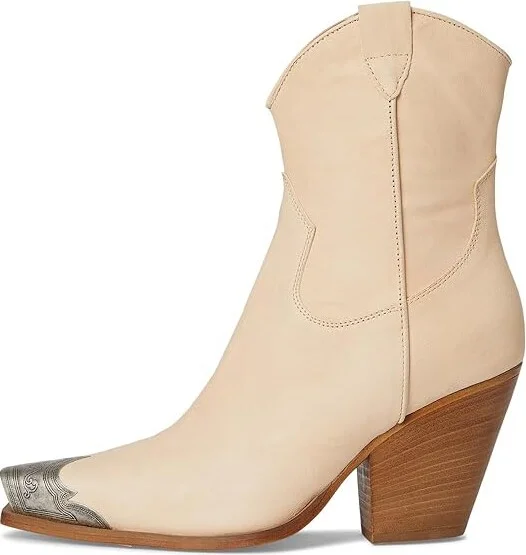 Free People Brayden Western Boots Women's Shoes Peach : EU 36 (US Women's 6) M, Leather - Image 6