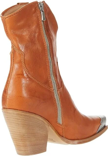 Free People Brayden Western Boots Women's Shoes Taupe : EU 38.5 (US Women's 8.5) M, Leather - Image 4