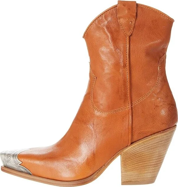 Free People Brayden Western Boots Women's Shoes Taupe : EU 38.5 (US Women's 8.5) M, Leather - Image 6