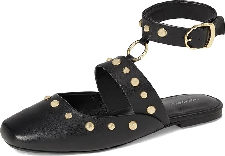 Free People Camille Mystic O-ring Flats Women's Dress Flat Shoes Champagne Foiled Sue : EU 38.5 (US Women's 8.5) M, Suede - Image 11
