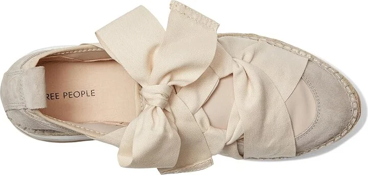 Free People Chapmin Espadrille Sneakers Women's Shoes Ivory : EU 38 (US Women's 8) M, Suede - Image 2